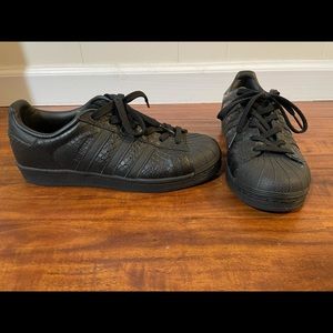 Adidas Black Snake Embossed Superstar Sneakers